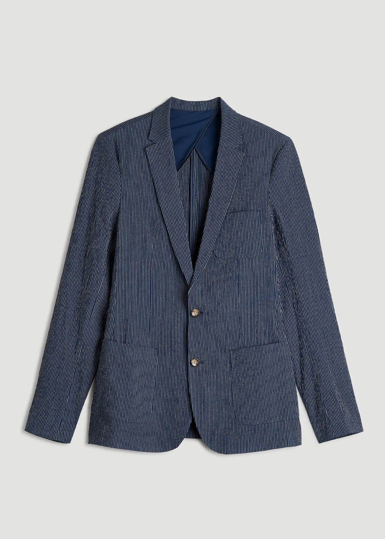 Stretch Seersucker Blazer for Tall Men