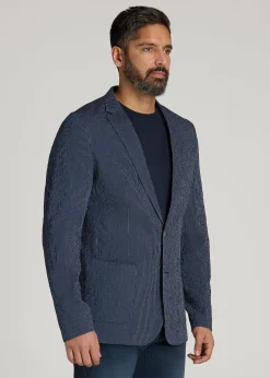 Stretch Seersucker Blazer for Tall Men
