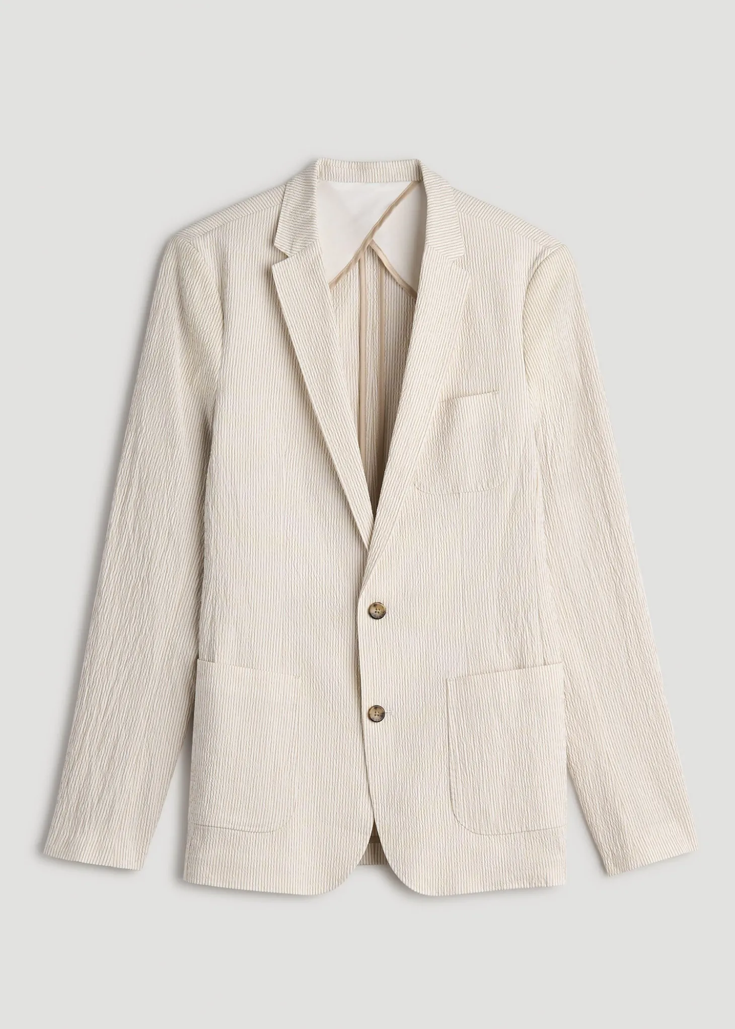 Stretch Seersucker Blazer for Tall Men