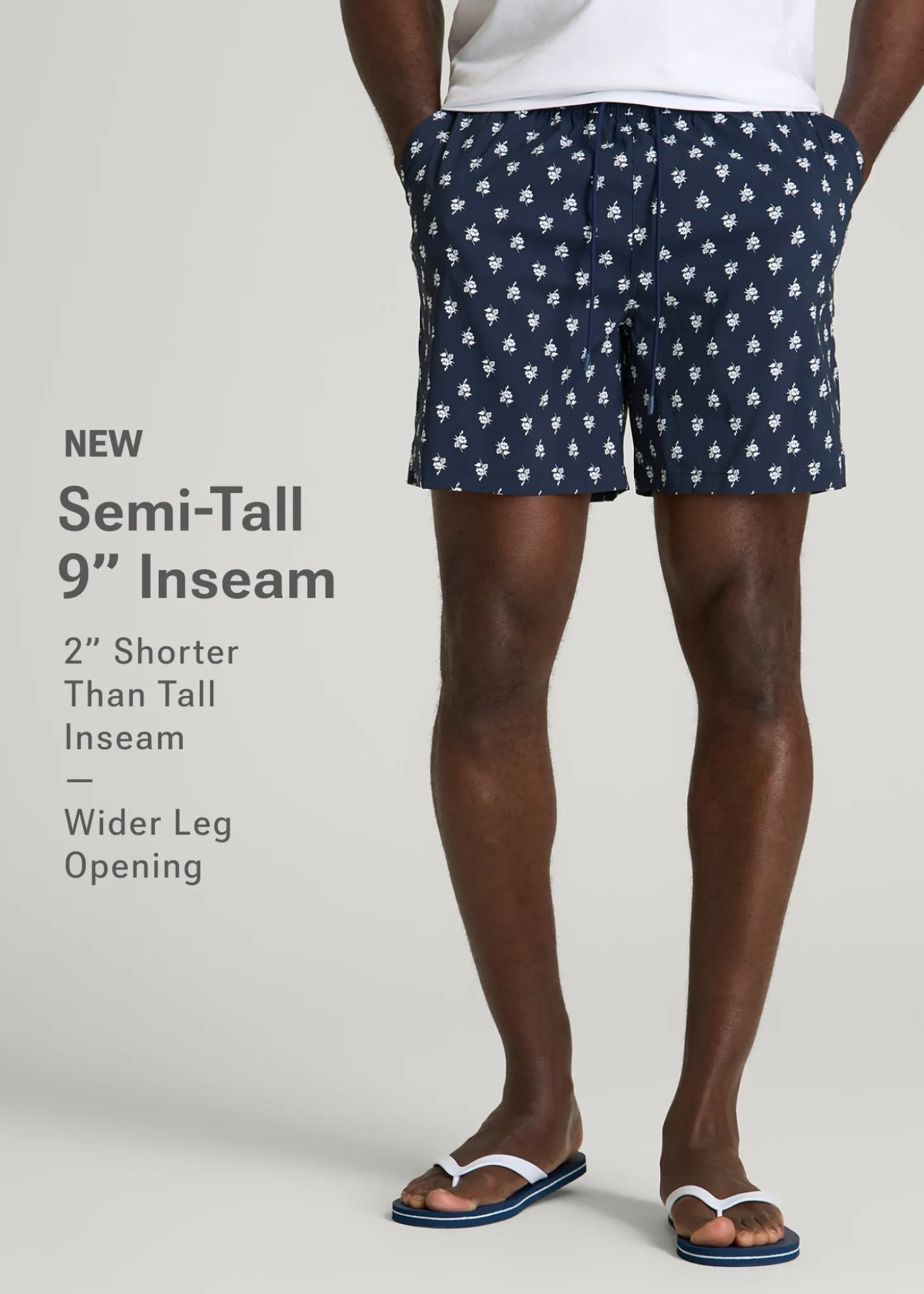 Stretch Swim Shorts for Tall Men
