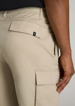 Stretch Twill Cargo Shorts for Tall Men