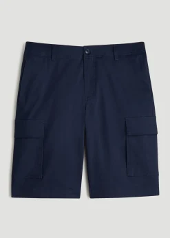 Stretch Twill Cargo Shorts for Tall Men