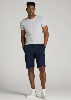 Stretch Twill Cargo Shorts for Tall Men