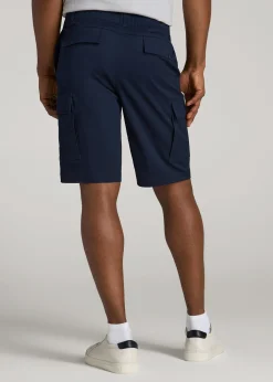 Stretch Twill Cargo Shorts for Tall Men