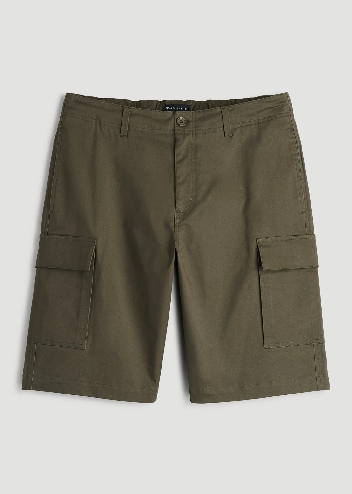 Stretch Twill Cargo Shorts for Tall Men