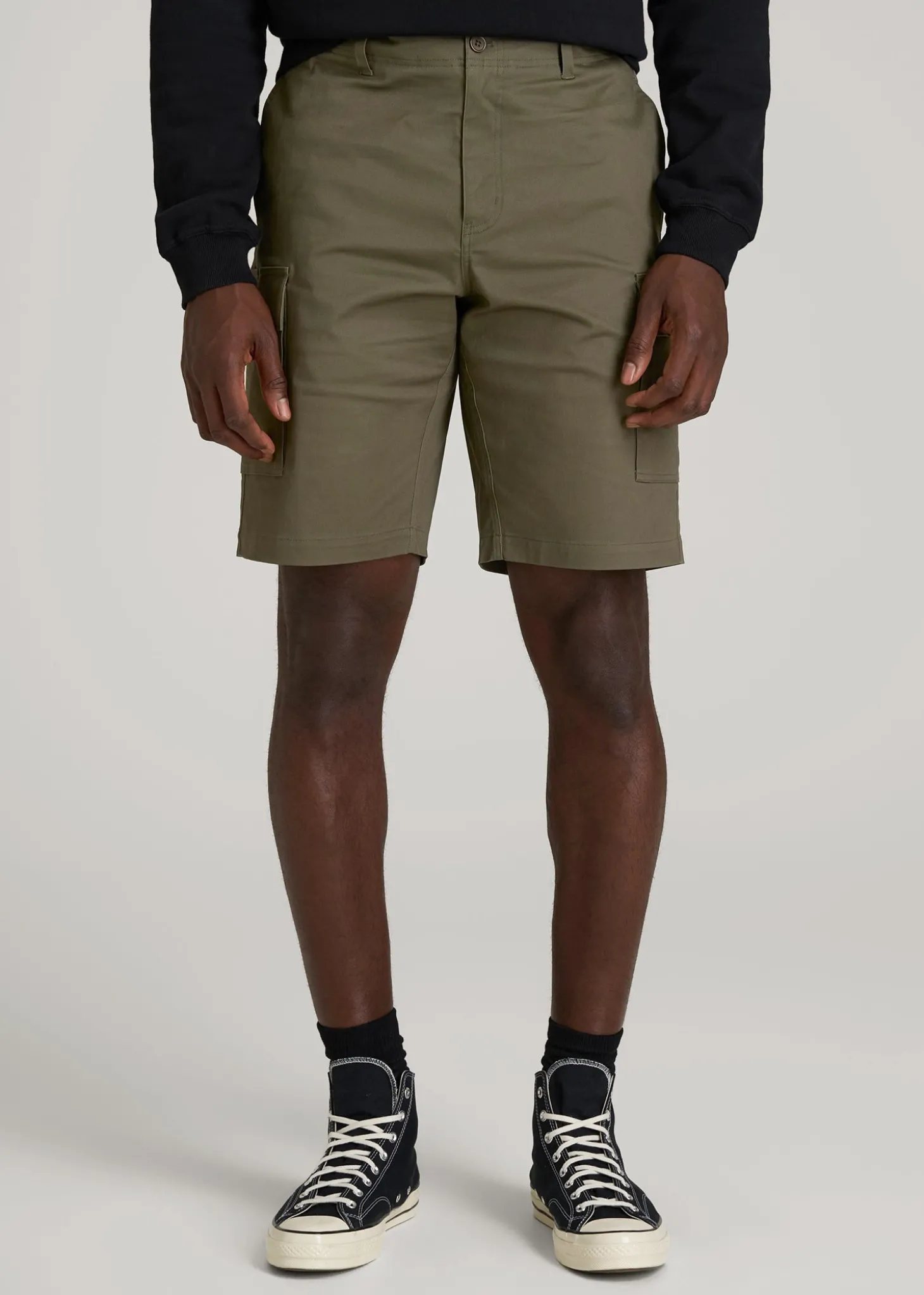 Stretch Twill Cargo Shorts for Tall Men
