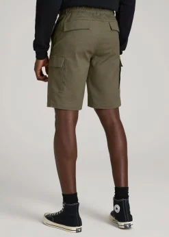 Stretch Twill Cargo Shorts for Tall Men