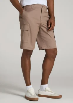 Stretch Twill Cargo Shorts for Tall Men