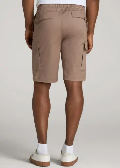 Stretch Twill Cargo Shorts for Tall Men