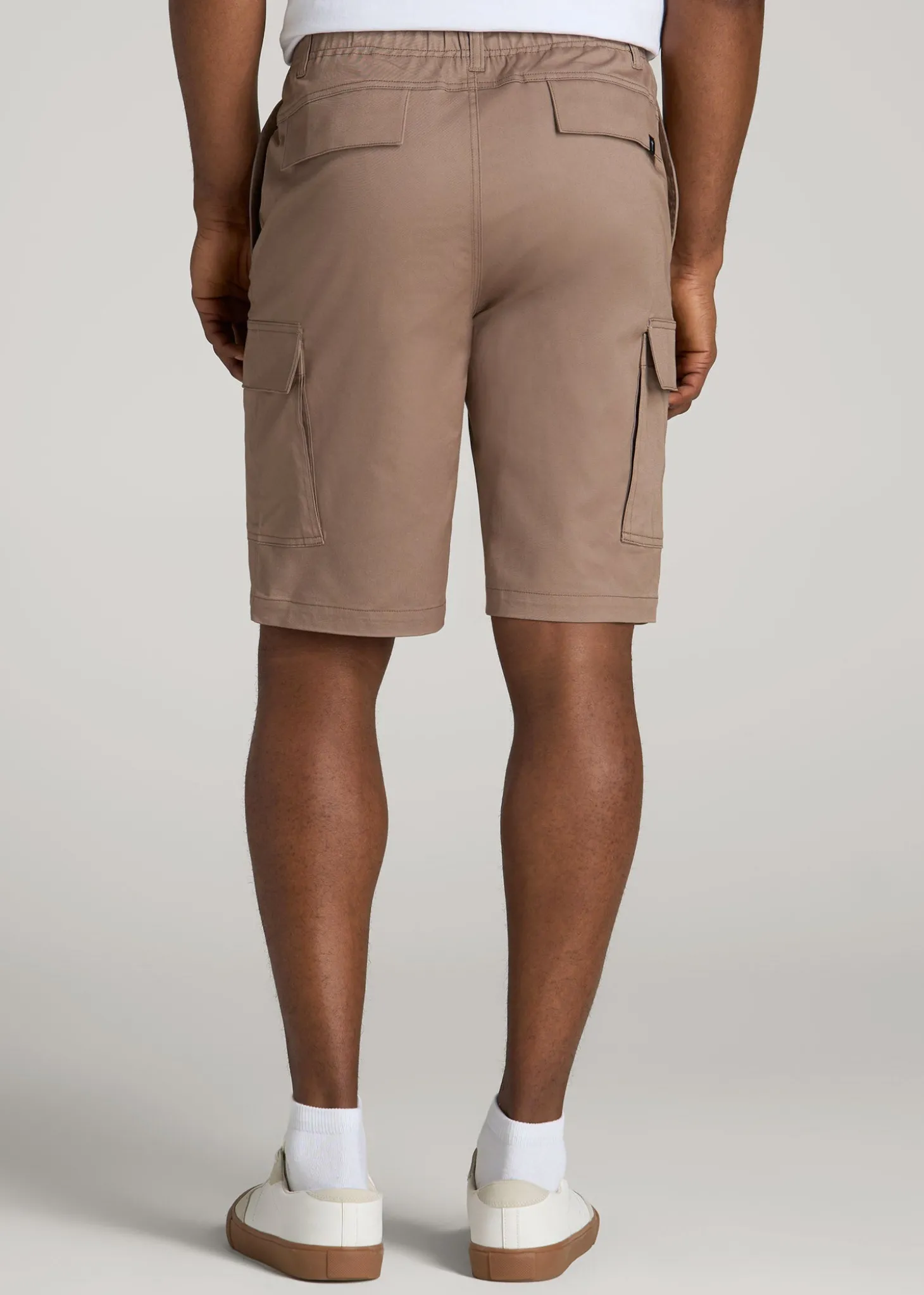 Stretch Twill Cargo Shorts for Tall Men