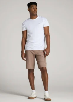 Stretch Twill Cargo Shorts for Tall Men