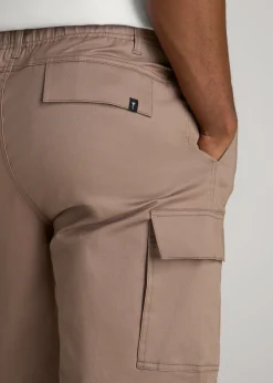 Stretch Twill Cargo Shorts for Tall Men
