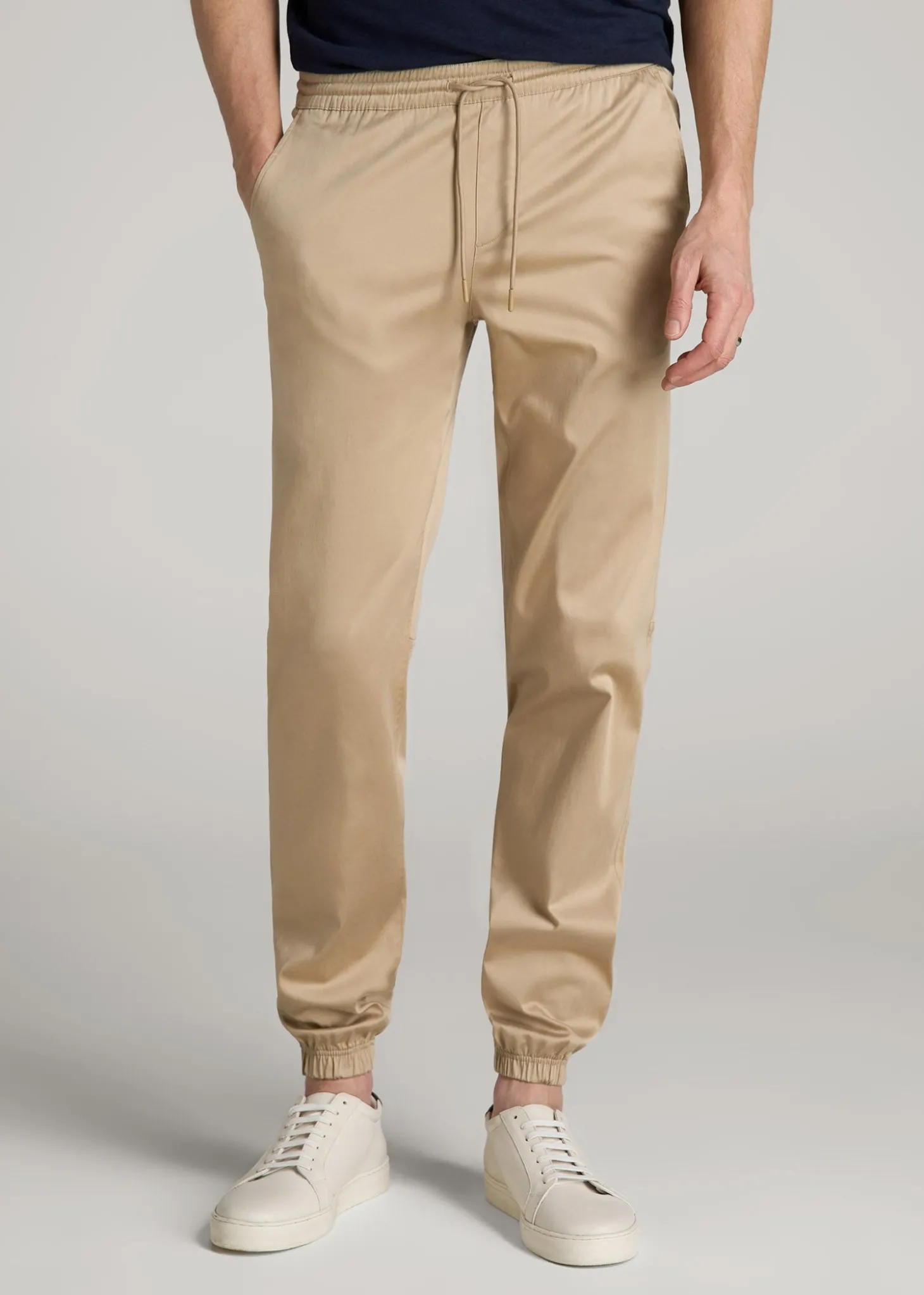 Stretch Twill Jogger Pants for Tall Men
