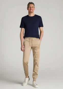 Stretch Twill Jogger Pants for Tall Men
