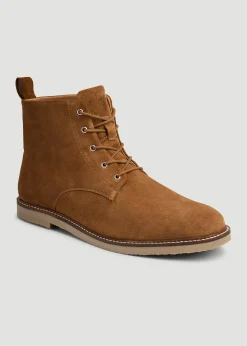 Suede Crepe Sole Boots for Tall Men