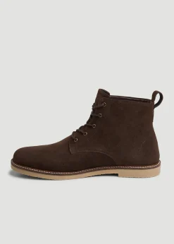 Suede Crepe Sole Boots for Tall Men