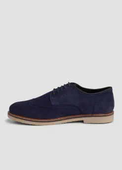 Suede Wingtip Oxfords for Tall Men