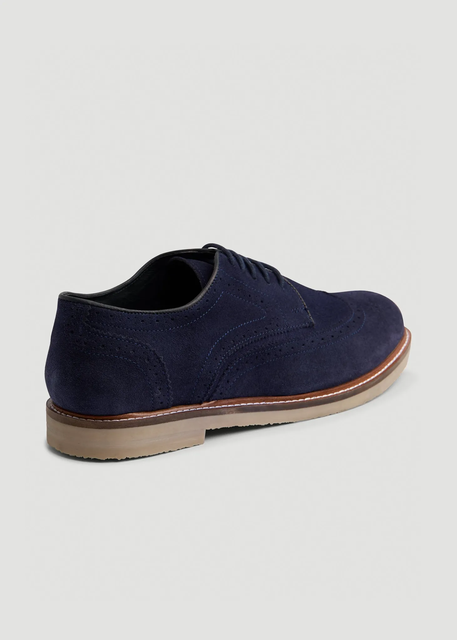 Suede Wingtip Oxfords for Tall Men
