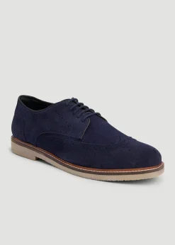 Suede Wingtip Oxfords for Tall Men