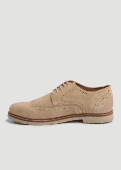 Suede Wingtip Oxfords for Tall Men