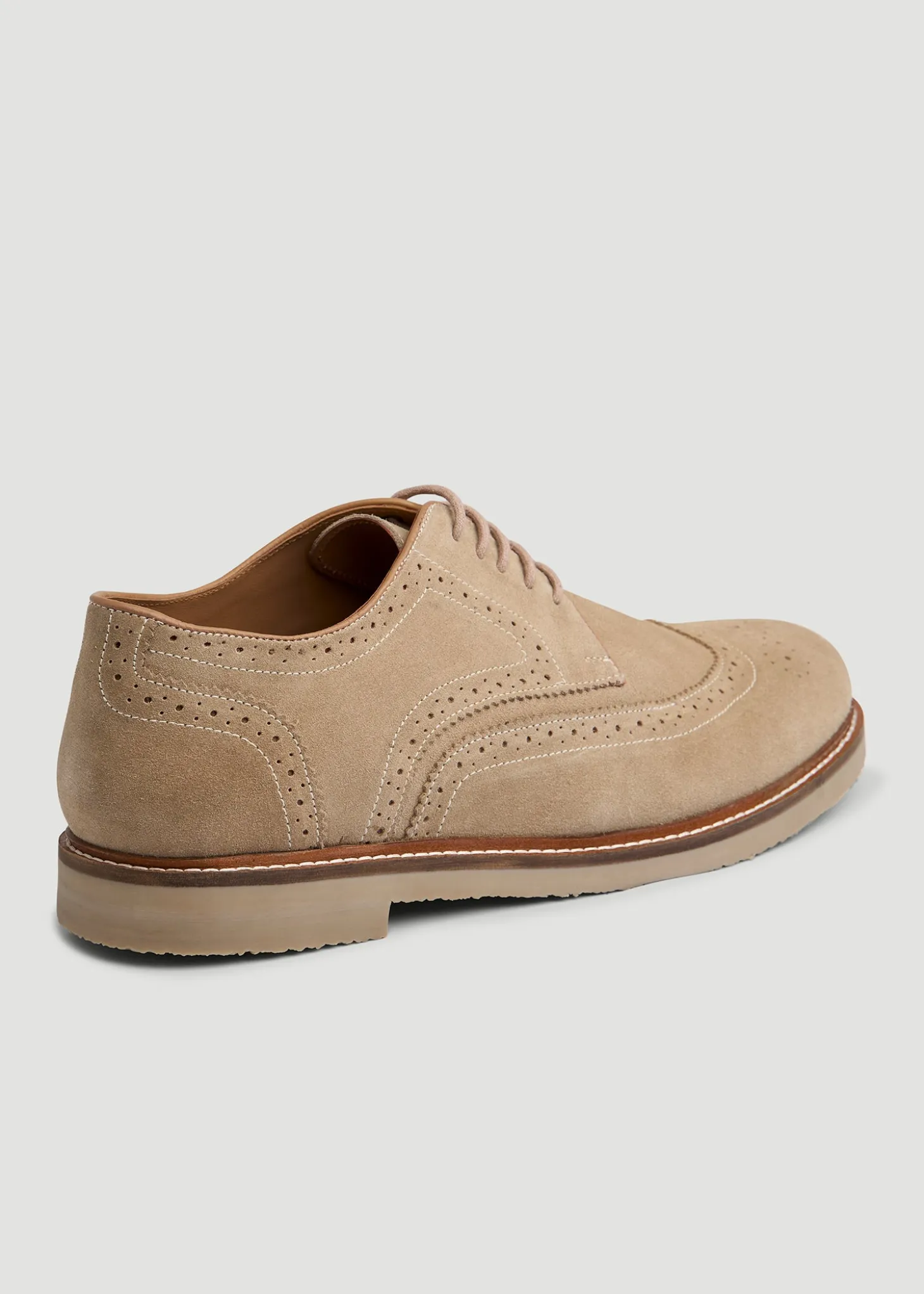 Suede Wingtip Oxfords for Tall Men