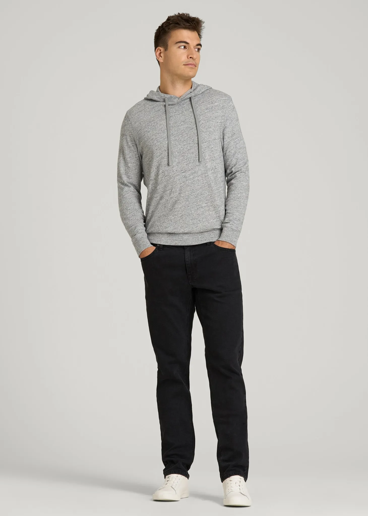 Sunwashed Slub Pullover Hoodie for Tall Men