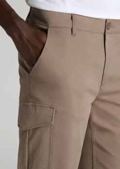 TAPERED-FIT Stretch Cotton Cargo Jogger Pants for Tall Men