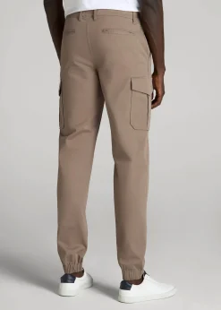 TAPERED-FIT Stretch Cotton Cargo Jogger Pants for Tall Men