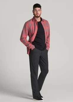 TAPERED-FIT Stretch Flannel 5 Pocket Pants for Tall Men