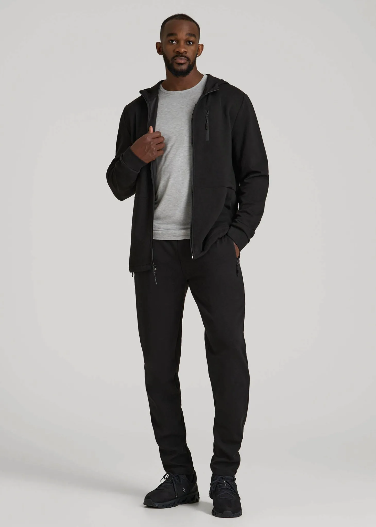 Tech-Knit Long Track Jacket for Tall Men
