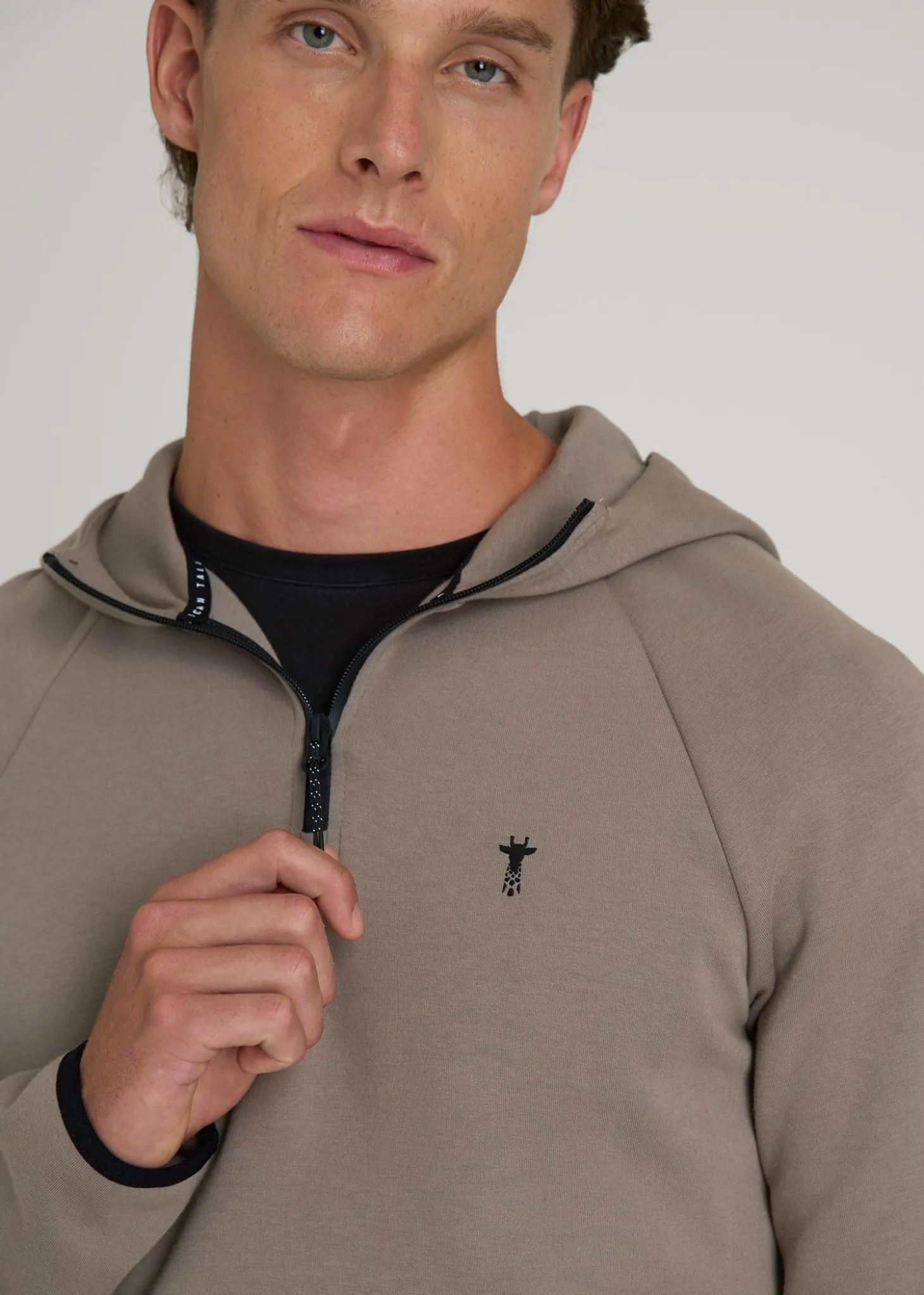 Tech Motion Fleece Hooded Popover for Tall Men