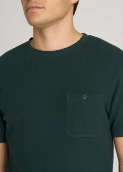 Terry Cotton Pocket Tee for Tall Men