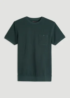 Terry Cotton Pocket Tee for Tall Men