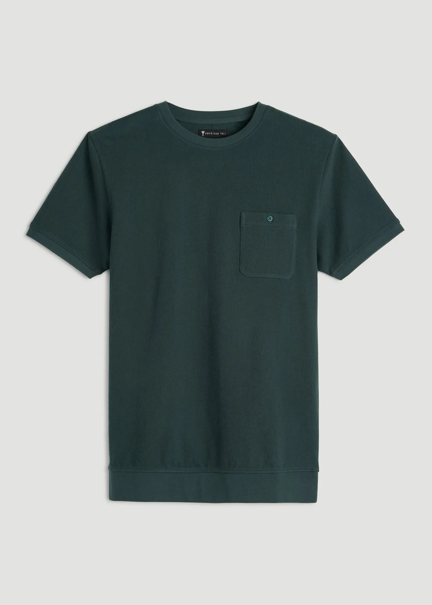 Terry Cotton Pocket Tee for Tall Men