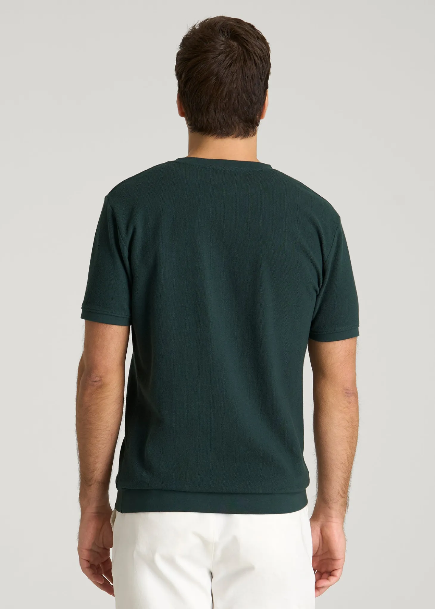 Terry Cotton Pocket Tee for Tall Men