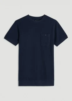 Terry Cotton Pocket Tee for Tall Men