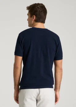 Terry Cotton Pocket Tee for Tall Men