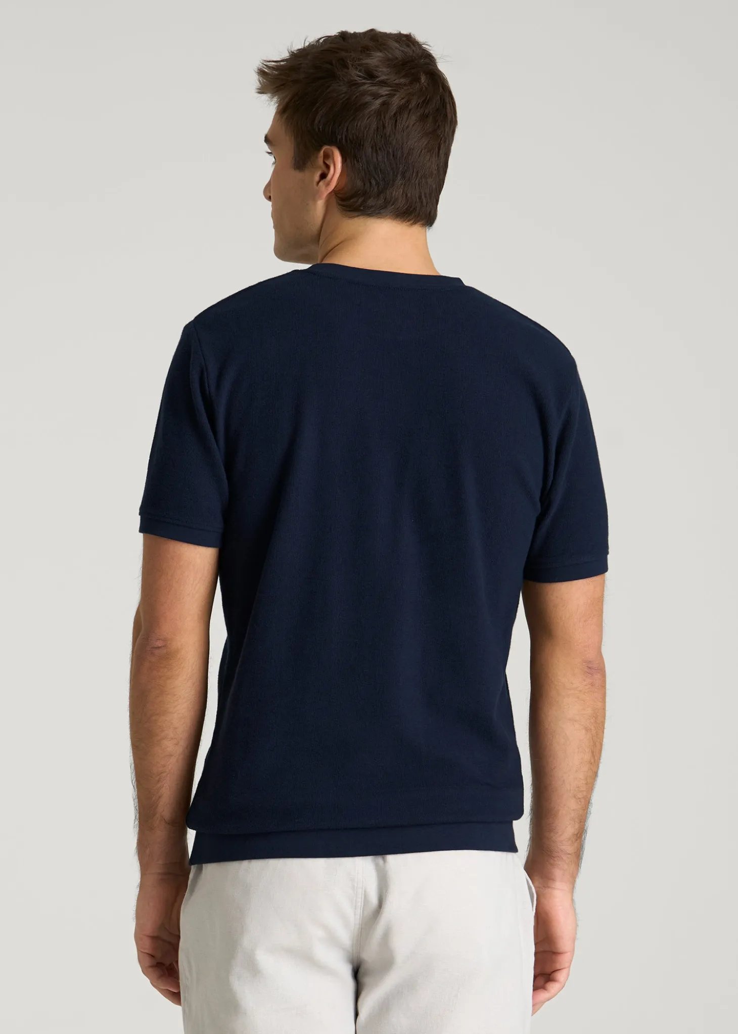 Terry Cotton Pocket Tee for Tall Men