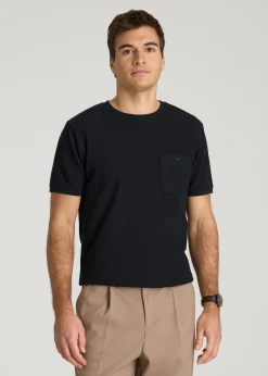 Terry Cotton Pocket Tee for Tall Men