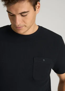 Terry Cotton Pocket Tee for Tall Men