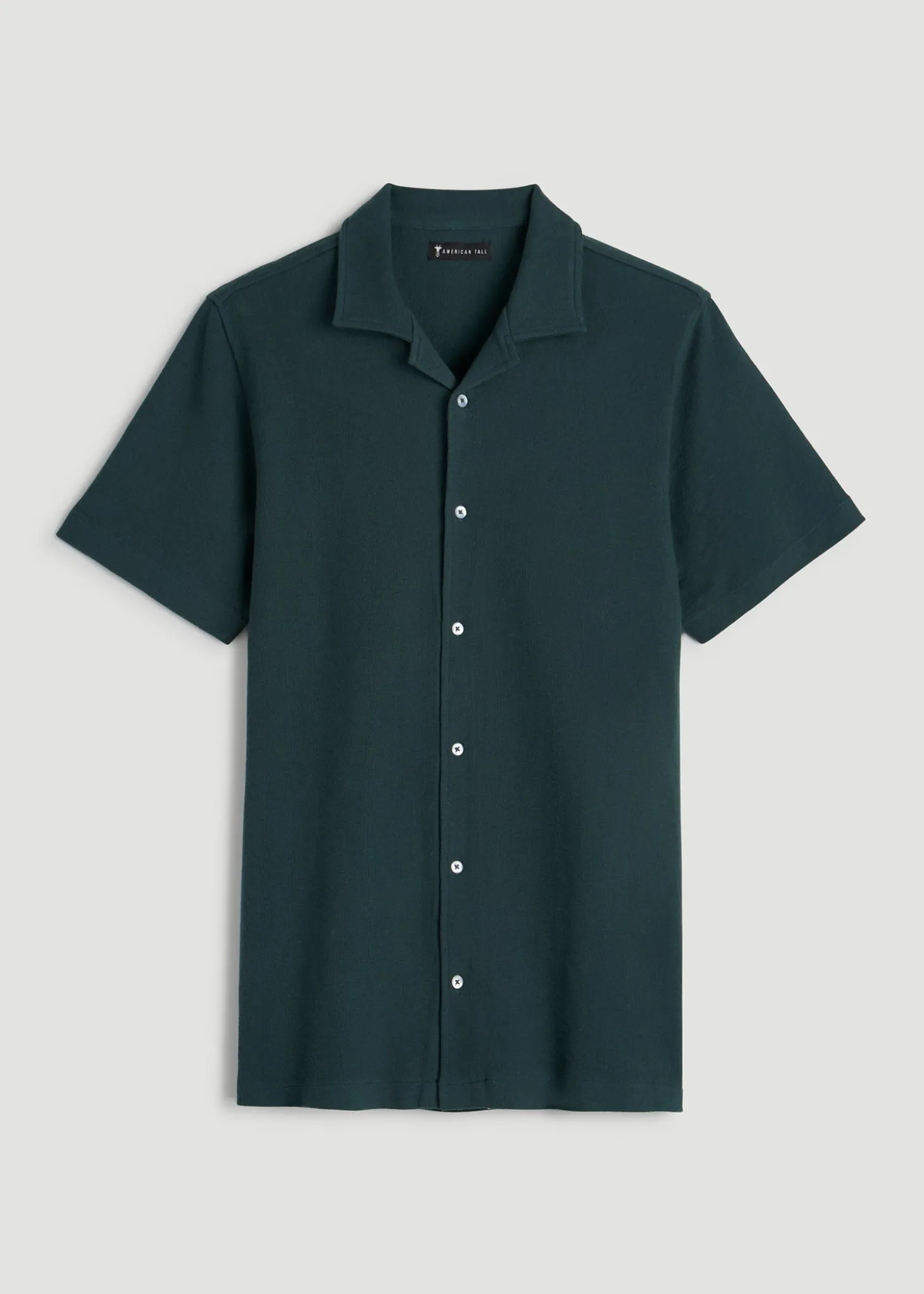 Terry Cotton Polo Cardigan for Tall Men