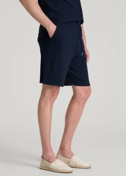 Terry Cotton Pull-On Shorts for Tall Men