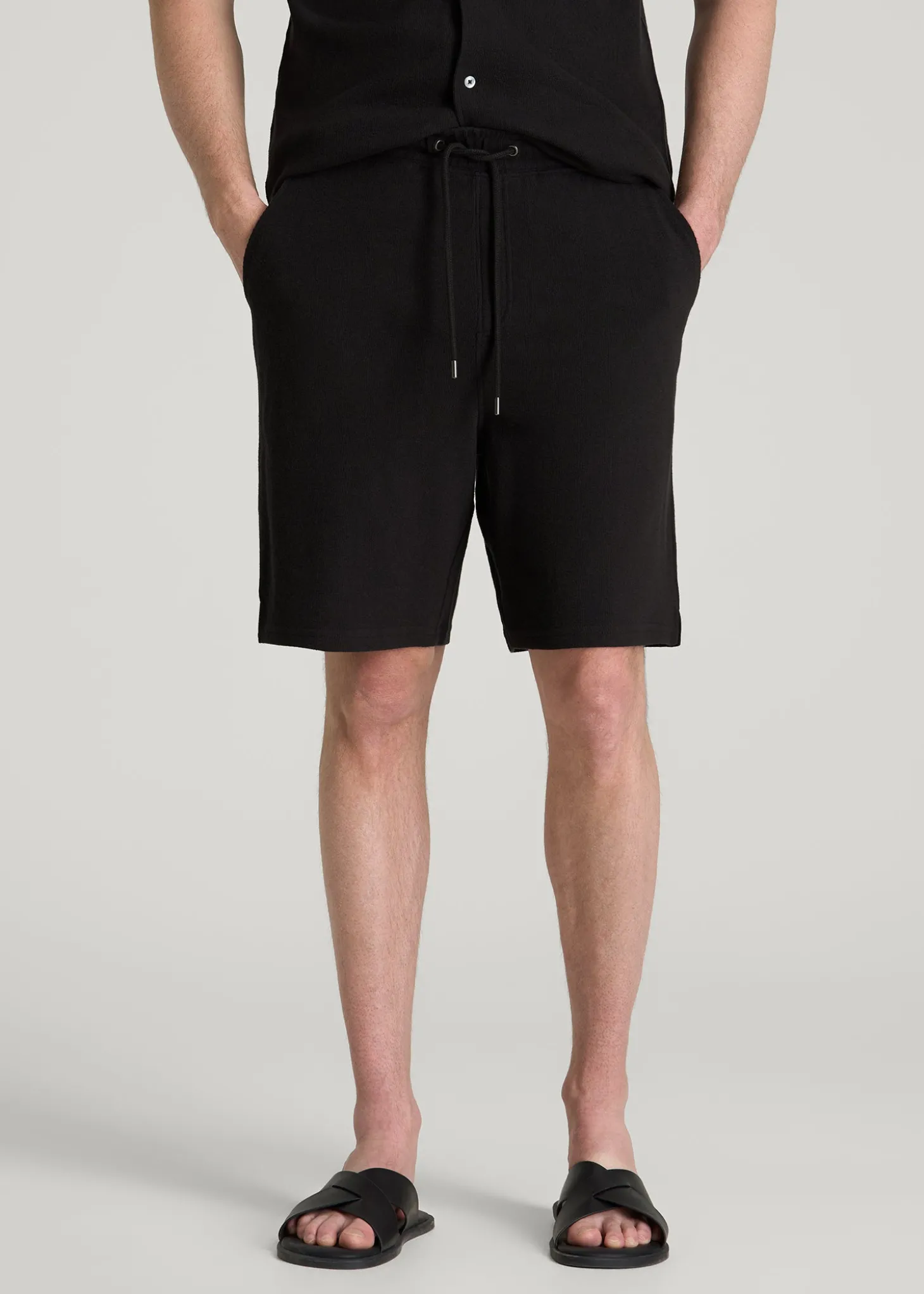 Terry Cotton Pull-On Shorts for Tall Men