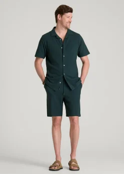 Terry Cotton Pull-On Shorts for Tall Men
