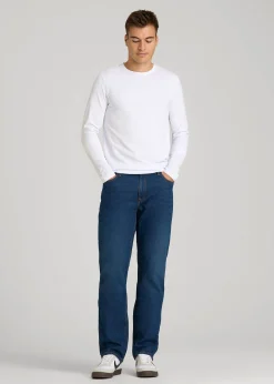 The Essential Modern Fit Crewneck Long Sleeve Tee for Tall Men