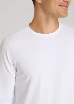 The Essential Modern Fit Crewneck Long Sleeve Tee for Tall Men
