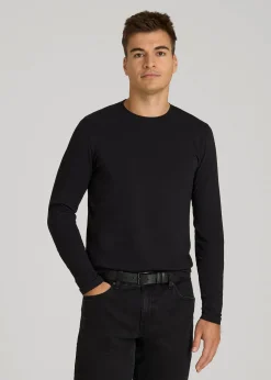 The Essential Modern Fit Crewneck Long Sleeve Tee for Tall Men