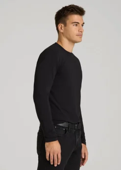 The Essential Modern Fit Crewneck Long Sleeve Tee for Tall Men