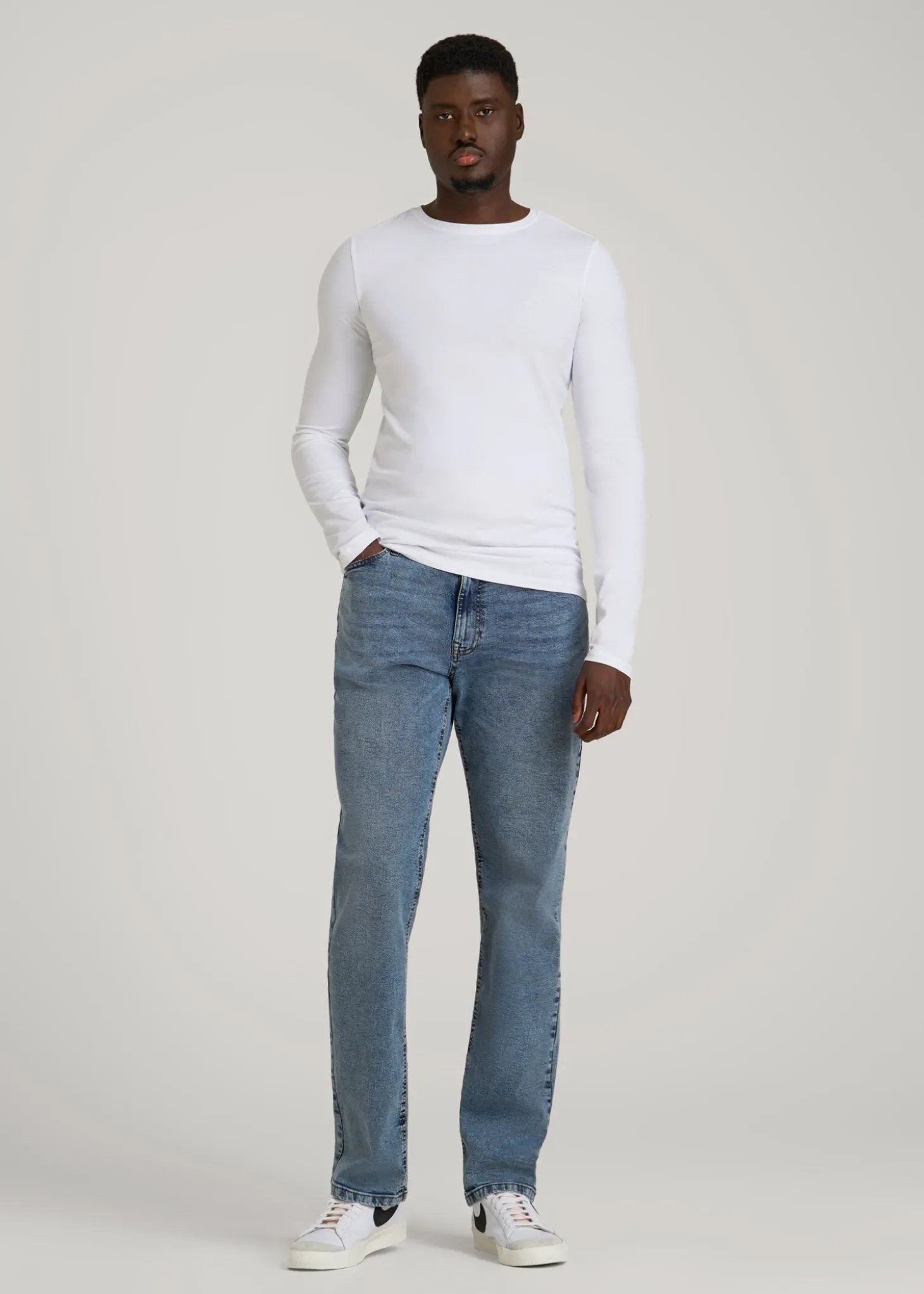 The Essential Slim Fit Long Sleeve Tee for Tall Men