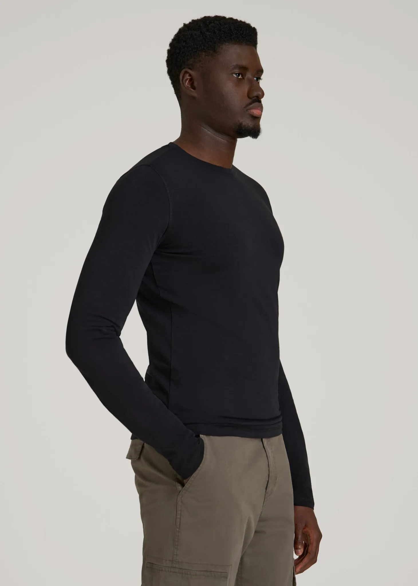 The Essential Slim Fit Long Sleeve Tee for Tall Men